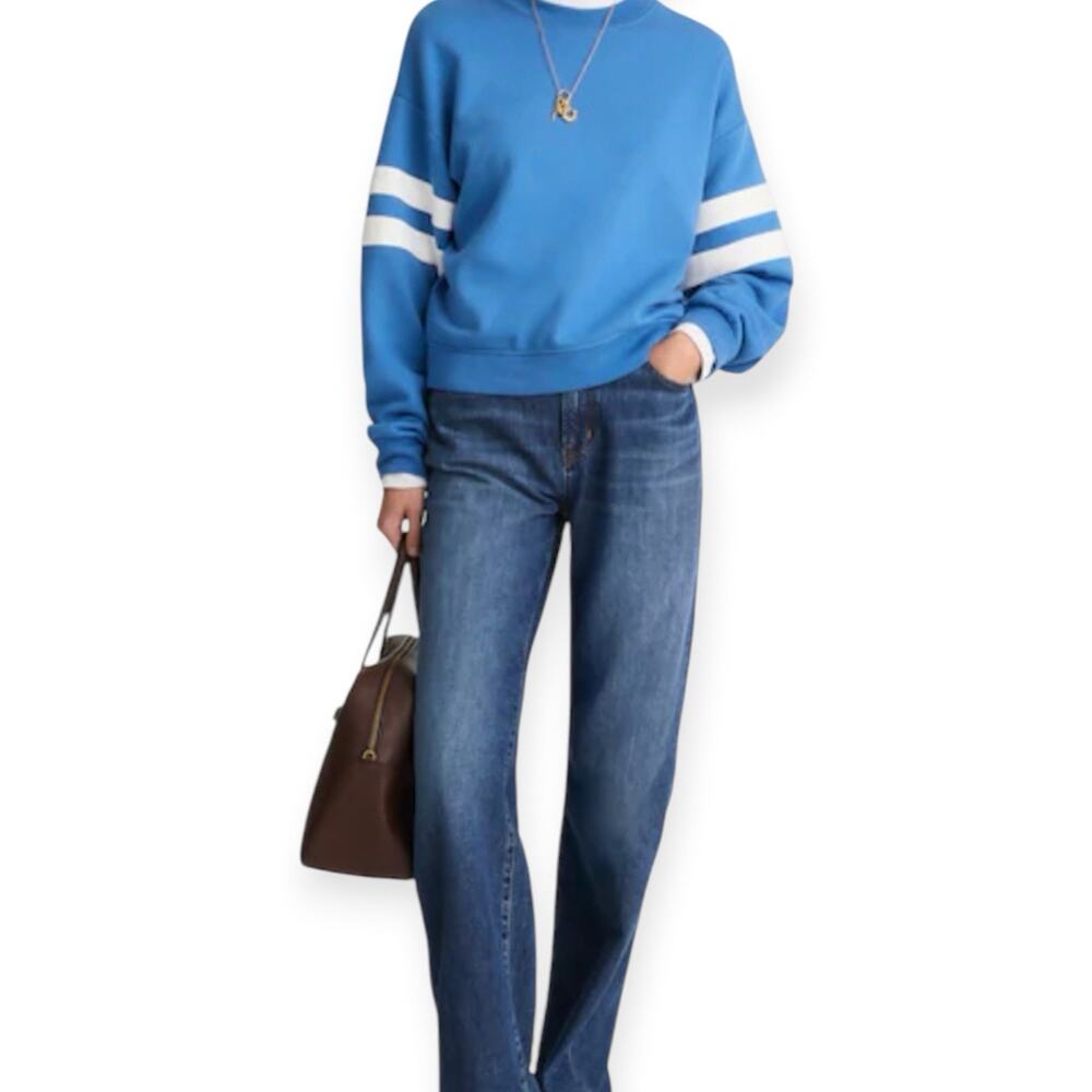 NWD Madewell Crewneck Varsity Fleece Lined Sweatshirt Size Medium